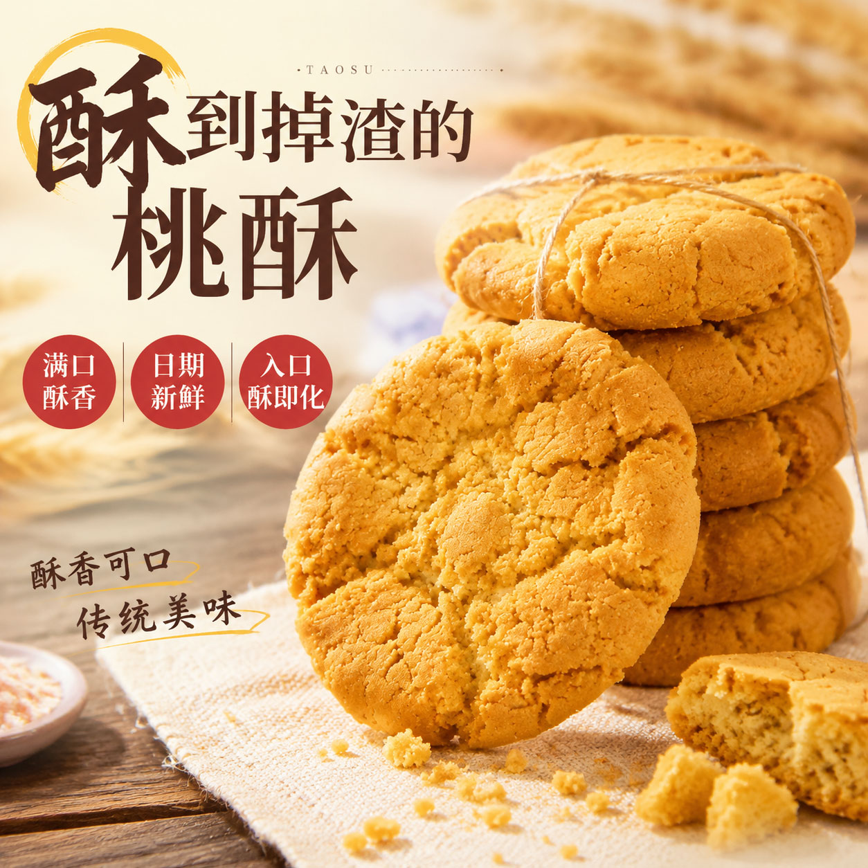 百年老字号传统宫廷桃酥
