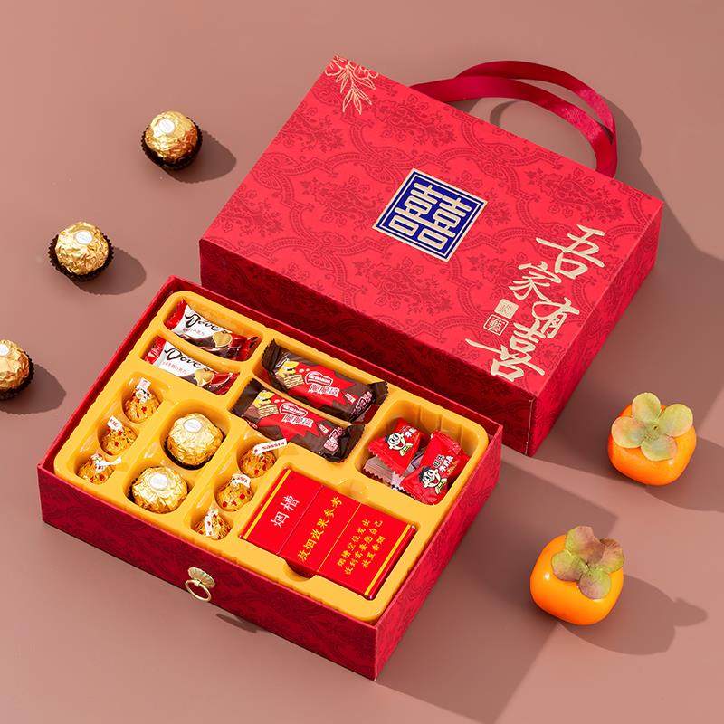 婚庆结婚喜糖礼盒装成品含糖抽屉式高档中国风订婚回礼创意伴手礼