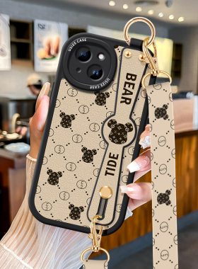 暴力熊适用苹果14Pro手机壳新款iphone15ProMax斜挎高级ip13pm挂绳11全包8腕带12por保护x套plus女xs可背软壳