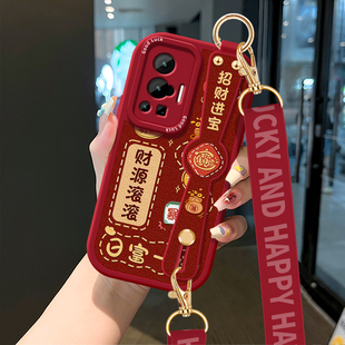 新年适用VIVOY37腕带手机壳Y200i女新款 斜挎挂绳X70硅胶x60大吉大利y78简约x27高级x50pro防摔保护套全包可背