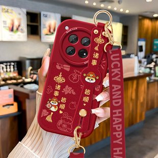 ace2v全包硅胶斜挎可背防摔保护套软壳 一加11诸事皆顺1 新年适用一加13手机壳Ace3pro腕带挂绳1 12喜庆新女款