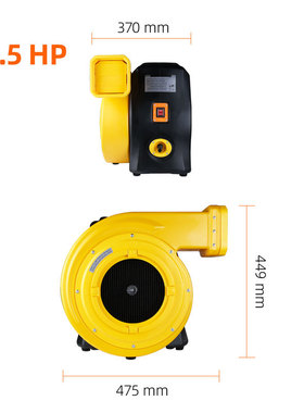 华威风机CE/UL认证115V/220V充气城堡/淘气堡电影屏幕蹦床鼓风机
