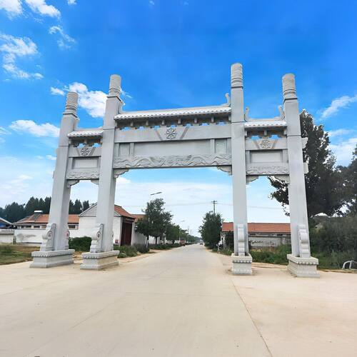 石雕牌坊村建标志石牌坊景区大门牌坊新农村改造门楼牌坊石雕工厂