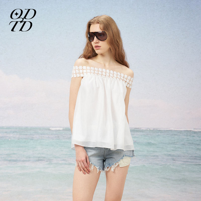 胶囊新款醋酸A形一字肩