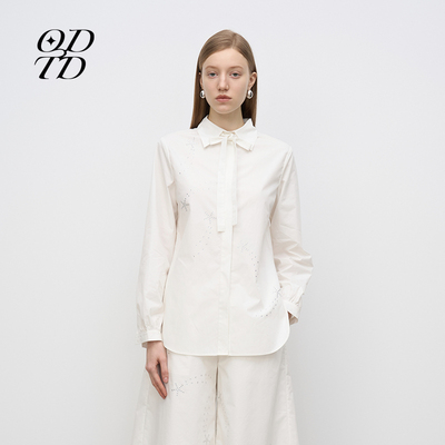 ODTD春夏新款定制钉珠流星棉衬衫