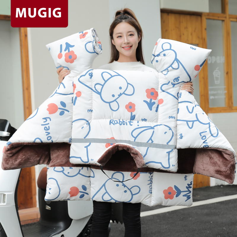 冬季挡风被电动车加绒加厚