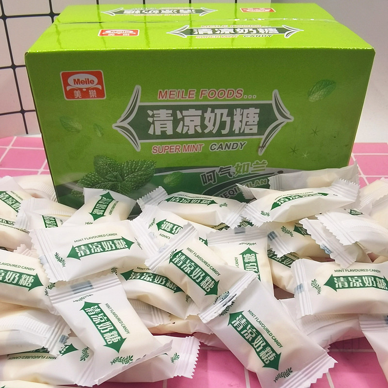 盒装美乐清凉奶糖克薄荷