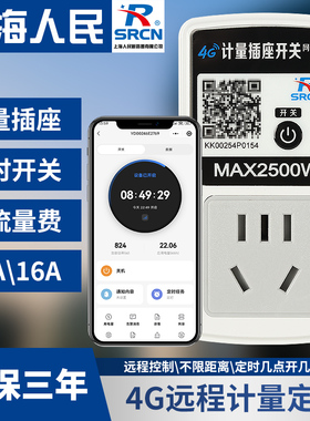 4G智能遥控插座10A16A手机远程控制定时开关电源计量插座断电告警