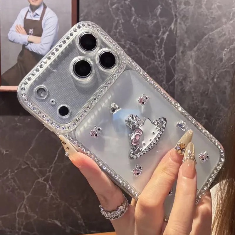 ins轻奢镶钻西太后KT猫适用iPhone16promax苹果15手机壳14ProMax新款11网红女12高级13爆款pro防摔16软壳17