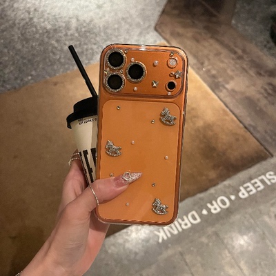 高定新年款满钻木马iPhone17promax手机壳适用苹果15名媛风14透明