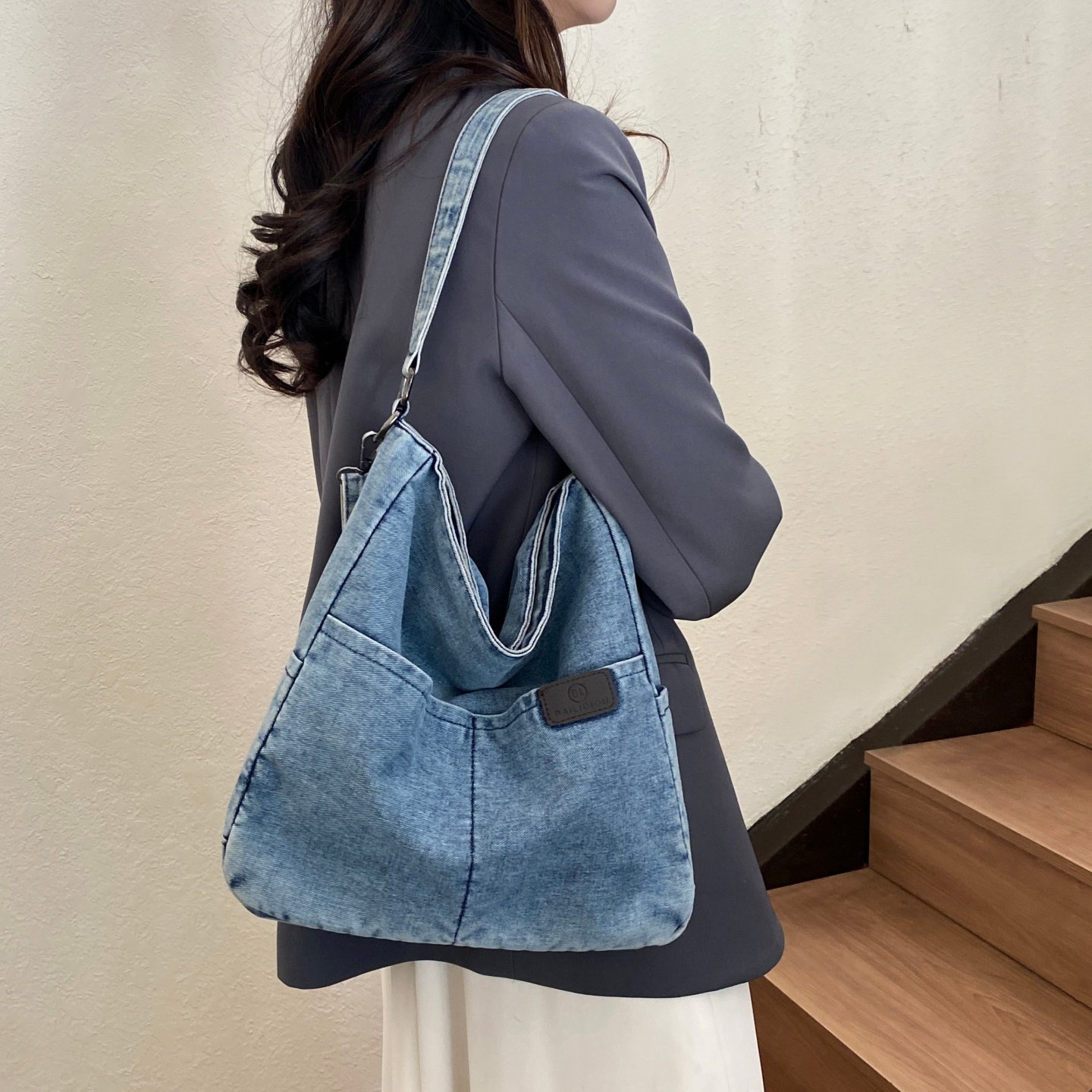 复古牛仔包2026新款女包简约百搭托特包便携手提通勤包单肩斜挎包,箱包皮具/热销女包/男包,通用款女包,淘宝优惠券,粉丝福利购,淘宝优惠卷