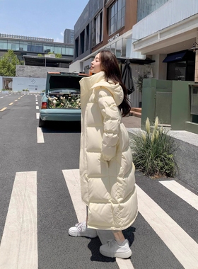 cv凸乆鸟白鸭绒羽绒服女长款过膝加厚2026年新款情侣宽松官方旗舰