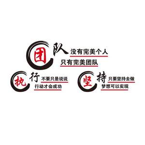 新款执行力团队激励志标语墙贴纸公司企业文化会议办公室墙面装饰