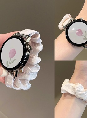 雪纺冰丝大肠发圈适用小米watchS4手表S3表带Watch5新款小米S2/S1Pro/Color2表带男女46替换腕带高级夏天原装