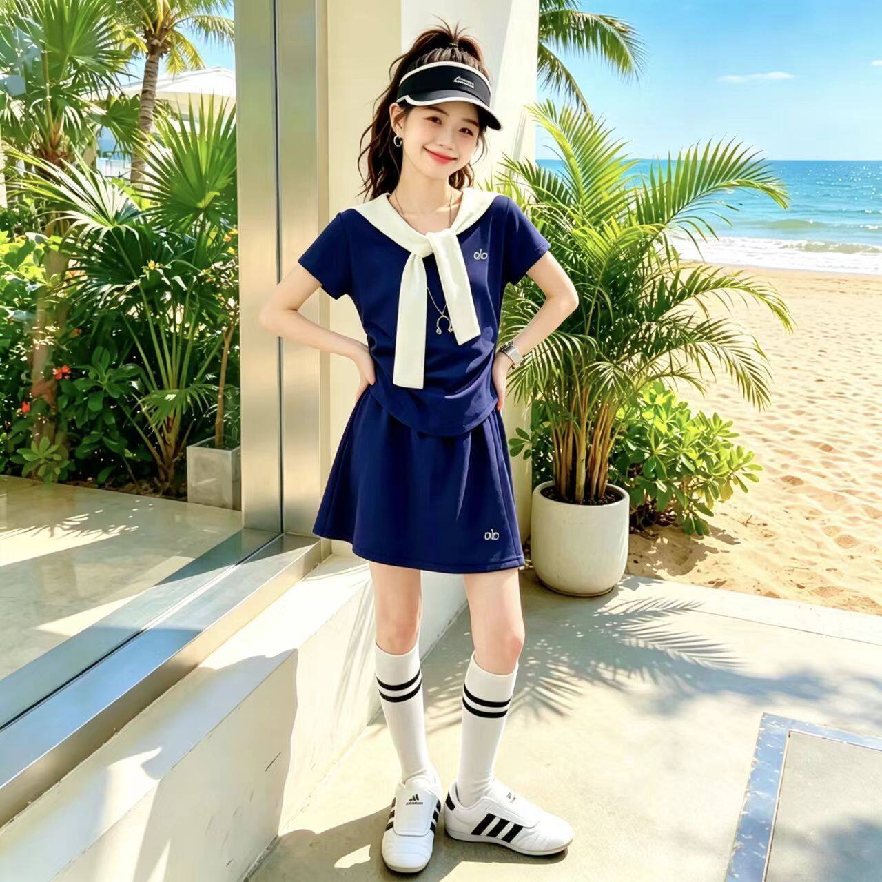 女童运动套装夏季2026新款洋气时尚儿童短袖短裤中大童休闲短裙裤