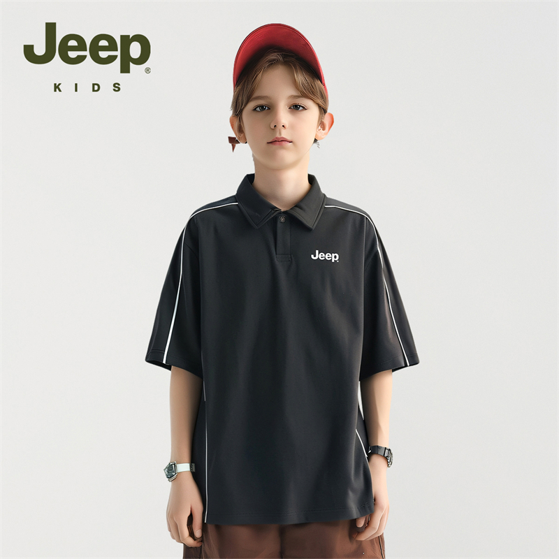 Jeep吉普童装儿童POLO衫短袖T恤