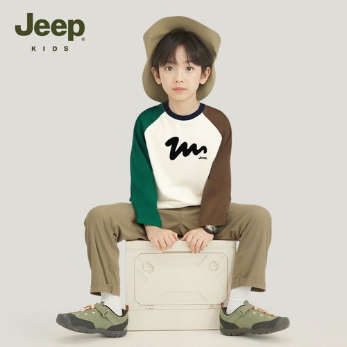Jeep吉普童装男童长袖T恤