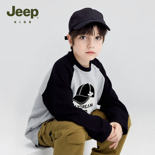 JEEP吉普童装男童长袖T恤