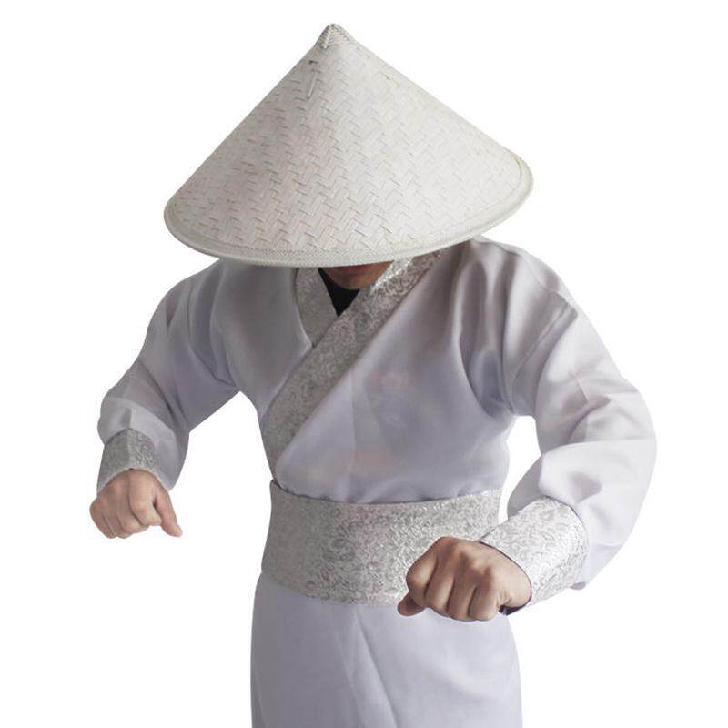 竹编斗笠帽古风侠客帽子武士帽遮阳防晒旅游帽舞台道具灯罩装饰