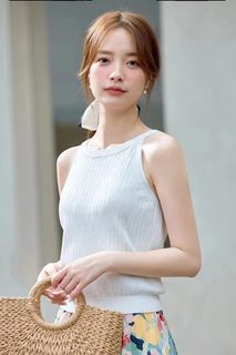 茵曼2024内搭新款冰丝薄款针织背心显瘦短款女装百搭休闲吊带上衣