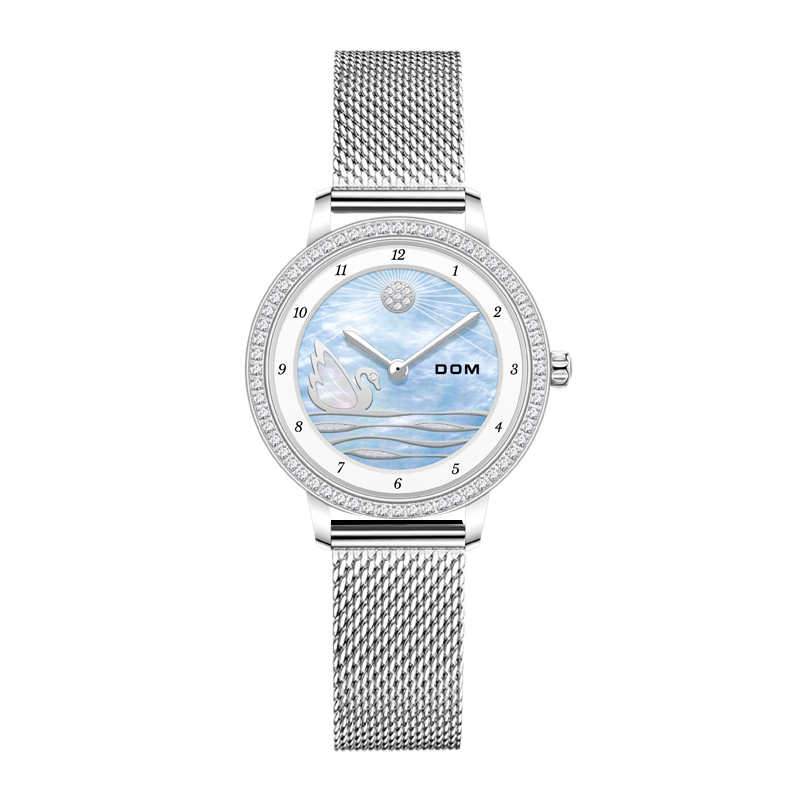 【新年礼物】DOM腕表 坚守139道工序 轻奢皮带女士手表G-1361 Y