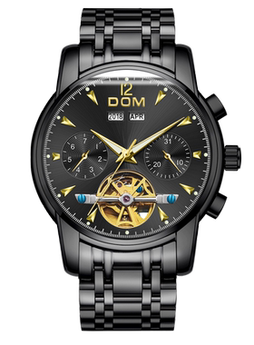 DOM腕表坚守139道生产工序 时尚个性自动机械男士手表M-75