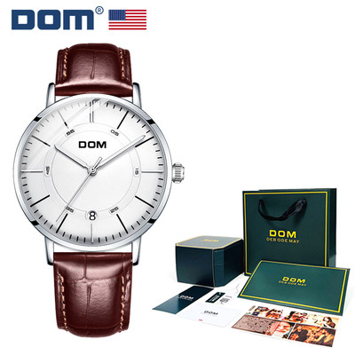DOM腕表 轻奢简约手表男士大表盘机械表M-8106L-7M