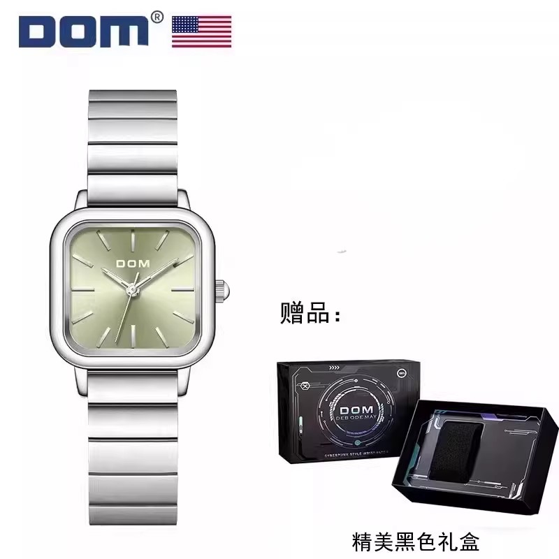 DOM腕表  时尚小绿表简约高级防水石英女表G-1721 Y