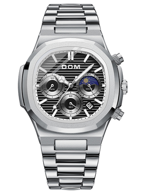 DOM腕表 坚守139道生产工序 潮流休闲日历石英男手表 M-8092