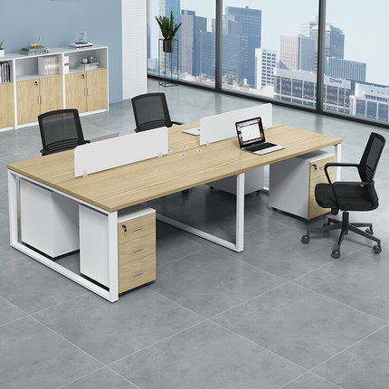 职员办公桌椅组合简约现代2 4 6 人位屏风卡位工位办公室财务桌子