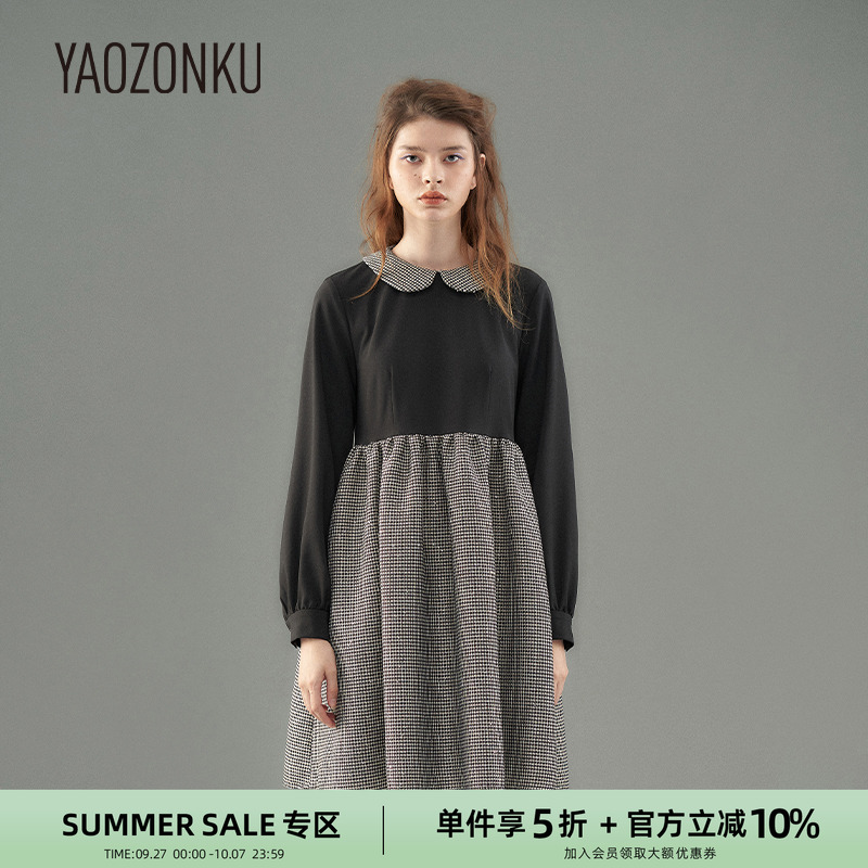 YAOZONKU姚宗谷设计师款可拆卸彼得潘领娃娃裙