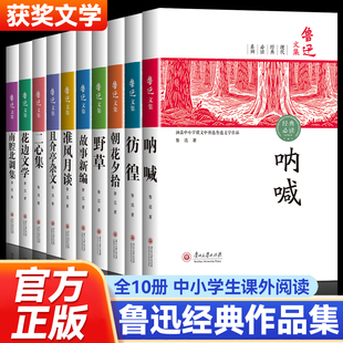 鲁迅文集（全10册盒装）中小学生课外阅读鲁迅经典作品集原著朝花夕拾狂人日记故乡呐喊小说经典散文集六七年级读课外书小学