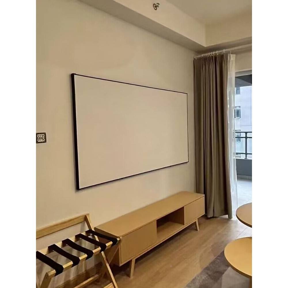 m9m超无品牌/边框画框窄D0影幕10寸501用投34K家晶布抗光寸幕金灰属画框
