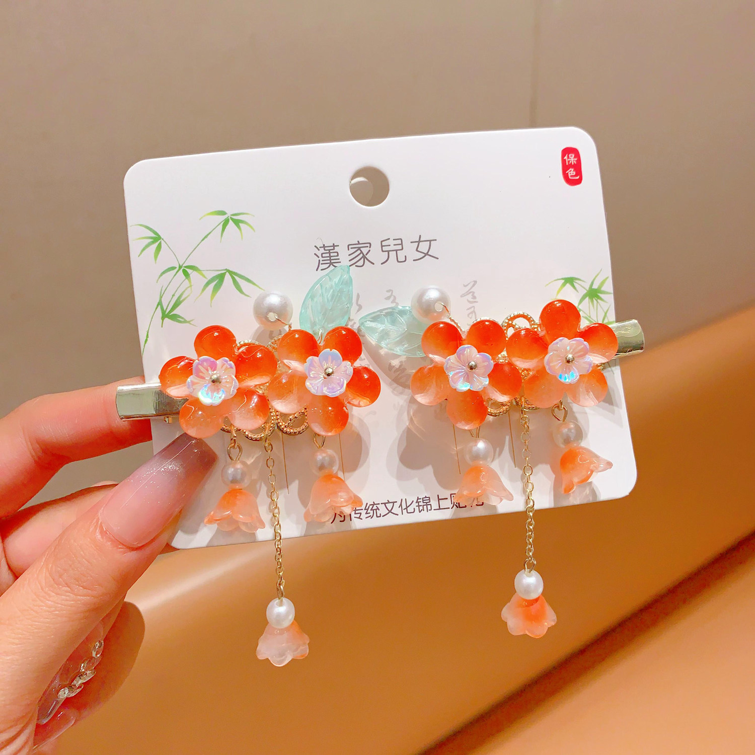 灵动蝴蝶流苏新款发卡子中国风
