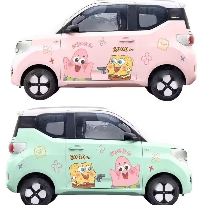 五菱宏光MINIEV海绵宝宝车贴