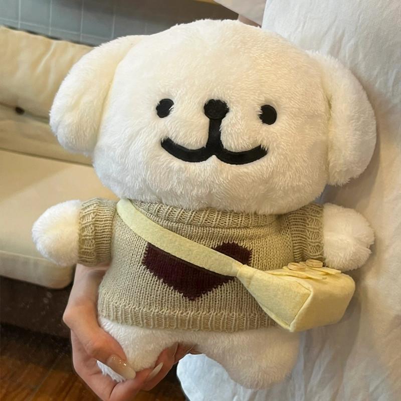 可爱线条小狗抱枕女生生日礼物