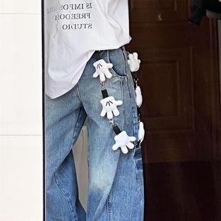 米奇手套裤链腰链配饰亚文化穿搭配饰可爱废土风百搭男女同款超萌