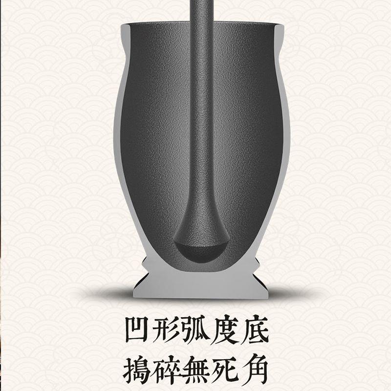 新款铸铁捣药罐碓窝对窝冲筒捣药臼药杵子缸研钵捣碎器研磨捣辣椒