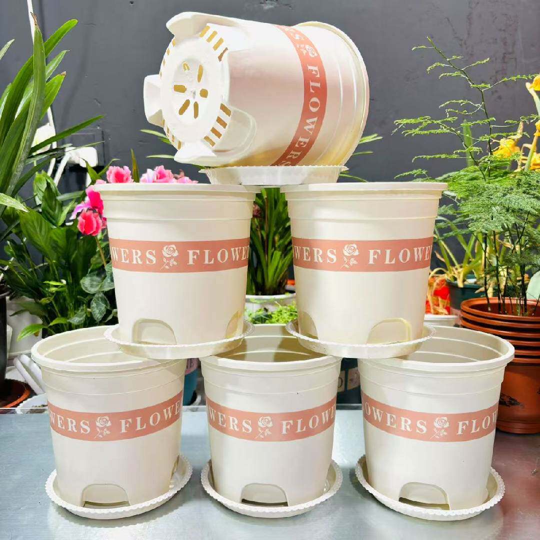 白色加仑控根花盆月季多肉兰花绿植花卉盆景花盆树脂塑料绣球花盆