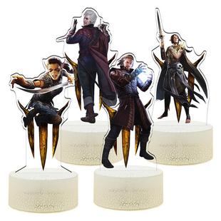 新款16彩遥控博德之门3游戏周边谷子店亚克力夜灯产品漫展货