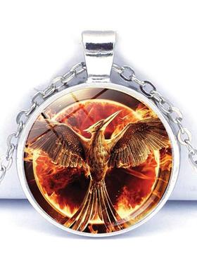 新款美国电影项链女百搭时光宝石饥饿游戏嘲笑鸟吊坠时尚毛衣链饰