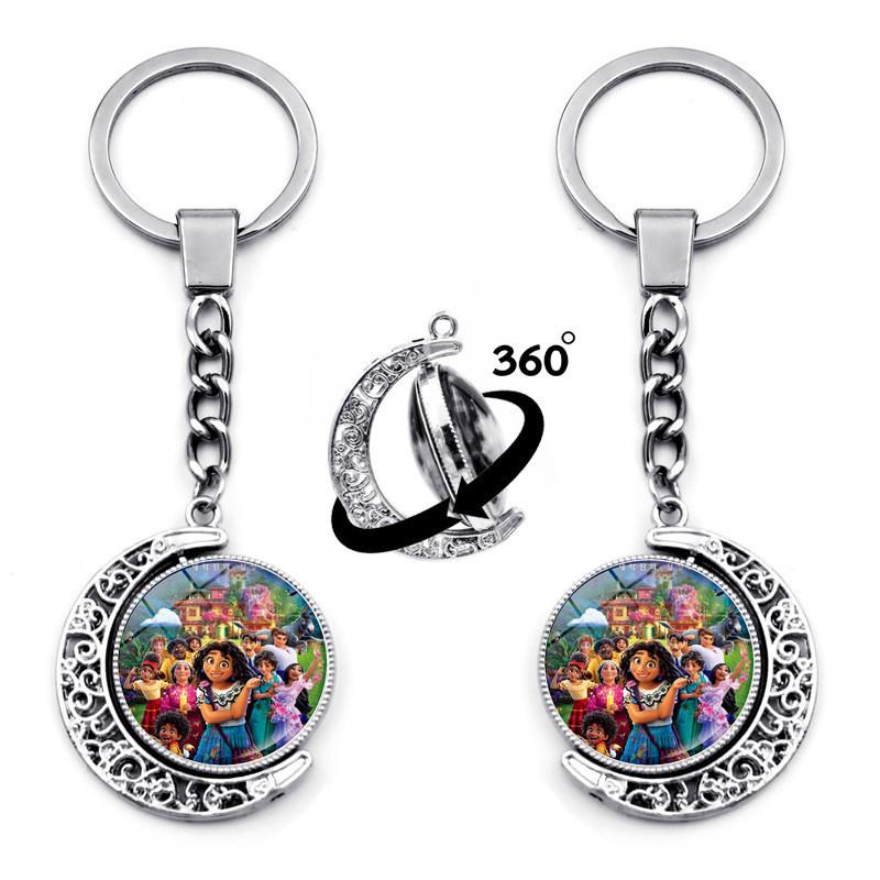 新款魔法满屋Encanto周边钥匙链男女学生包包挂件动漫双面旋转吊