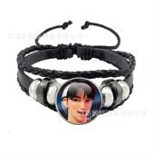 POP 猎魔女团 新款 saja boy恶魔男团秦宇艾比神秘浪漫黑色皮绳