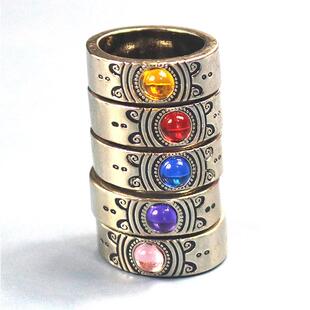 新款魔法少女戒指 Magic girl小圆灵魂宝石五色戒指灵核种子饰品