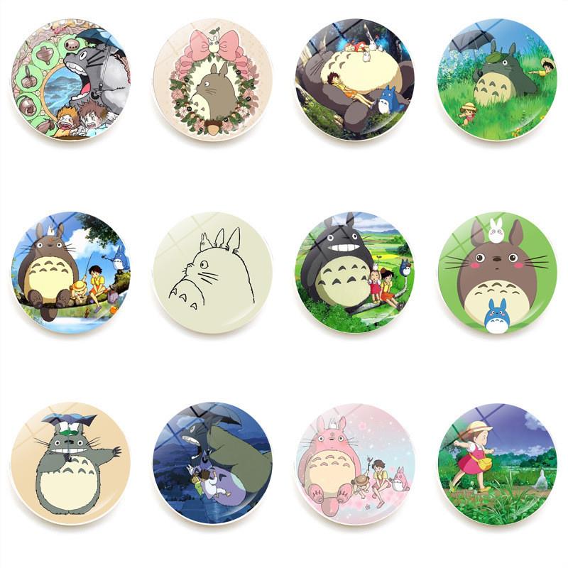 新款宫崎骏动漫龙猫冰箱贴创意水晶玻璃磁性白板贴纸装饰品30