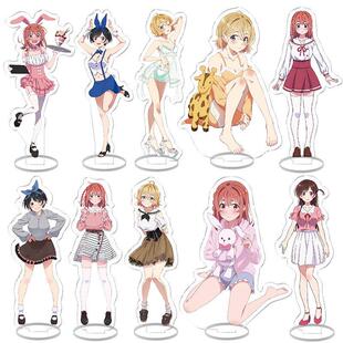 新款租借女友水原千鹤七海麻美二元次动漫周边卡通亚克力立牌人形