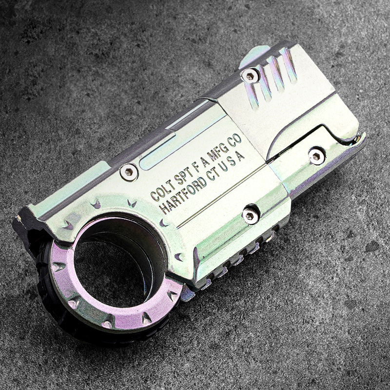 黑科技金属指尖陀螺减压解压神器edc推牌手指环手把玩小物件玩具