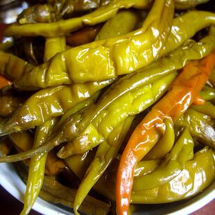 湖北竹溪特产脯辣椒下饭菜酸辣椒卜开胃菜特色辣椒子泡菜500g包邮
