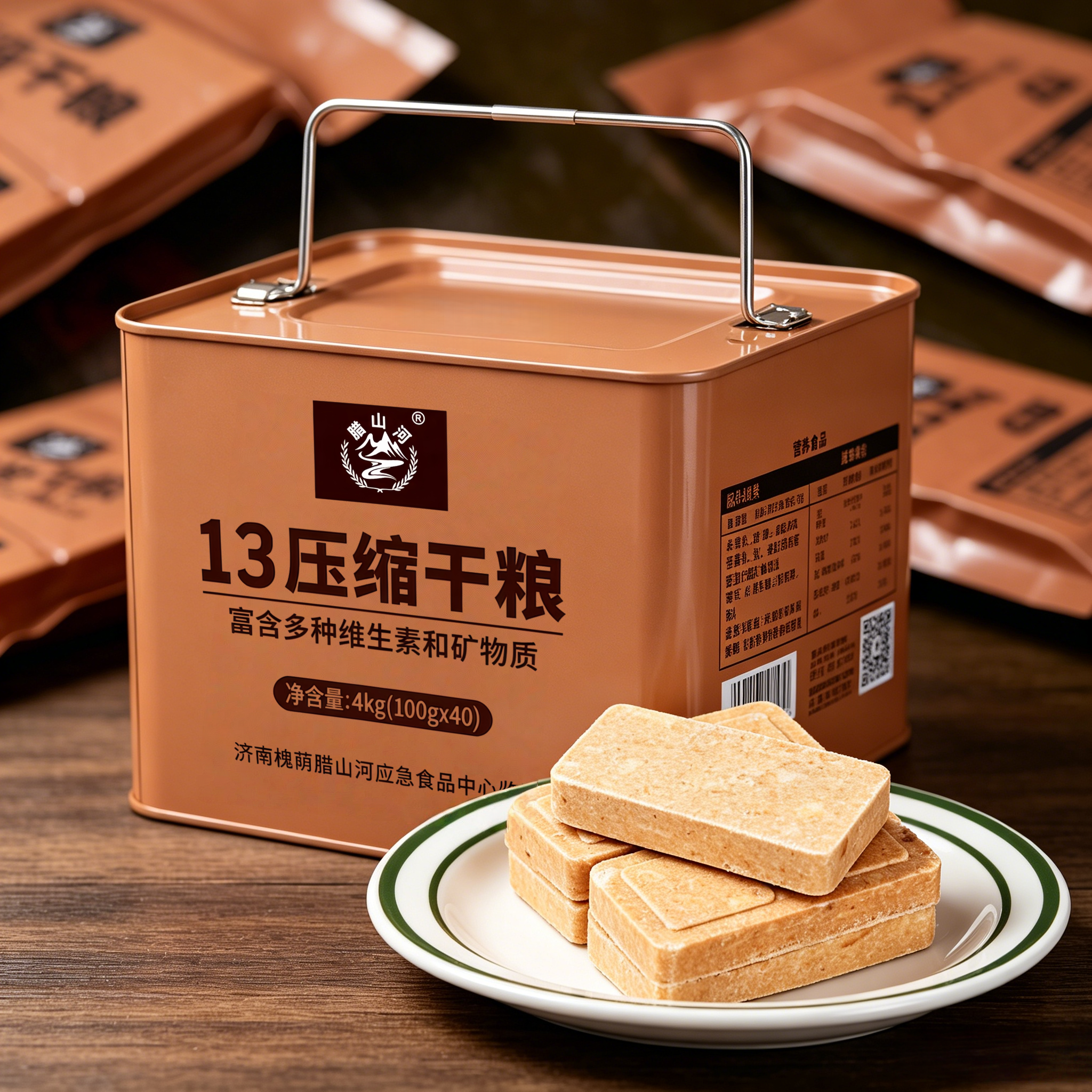 腊山河13型压缩饼干充饥代餐户外露营储备饱腹饼干开袋即食囤货装
