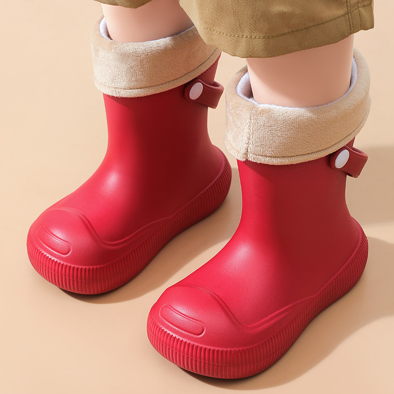 儿童加绒防水保暖男童女童水鞋